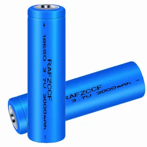 3.7 Volt 18650 Rechargeable Battery 2Pack, 3000mAh Battery Button Top Lithium Battery for Flashlight, Remote Controls, Doorbells