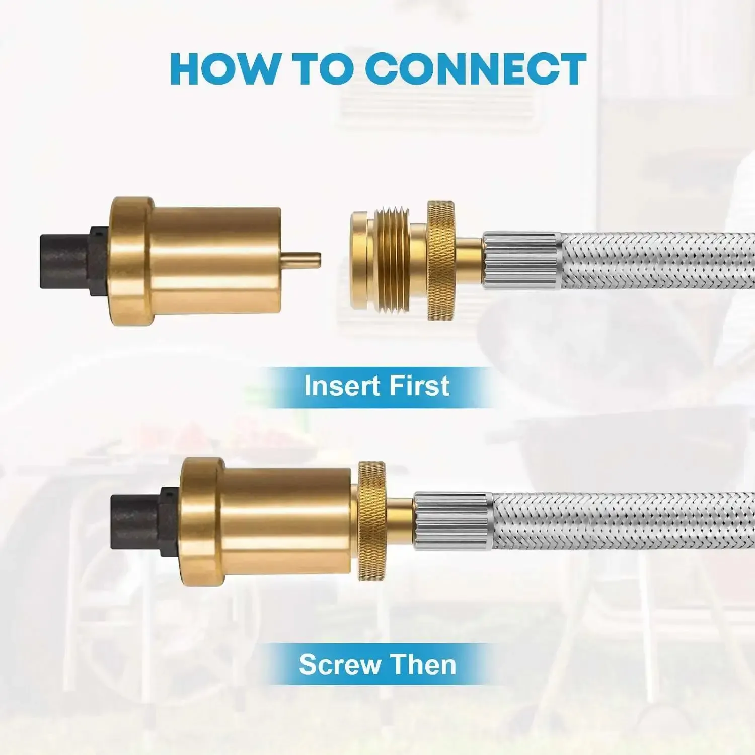 5 ft Propane Adapter Hose 1 lb to 20 lb