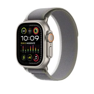 Apple Watch Ultra 2 GPS   Cellular, 49mm Titanium Case with Green\Grey Trail Loop – MRF43 (M/L)