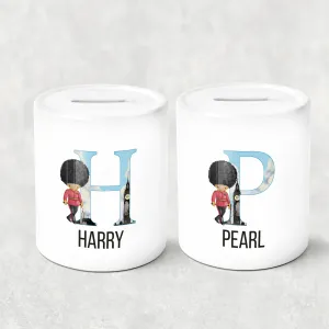 Beefeater Soldier Alphabet Personalised Money Saving Pot