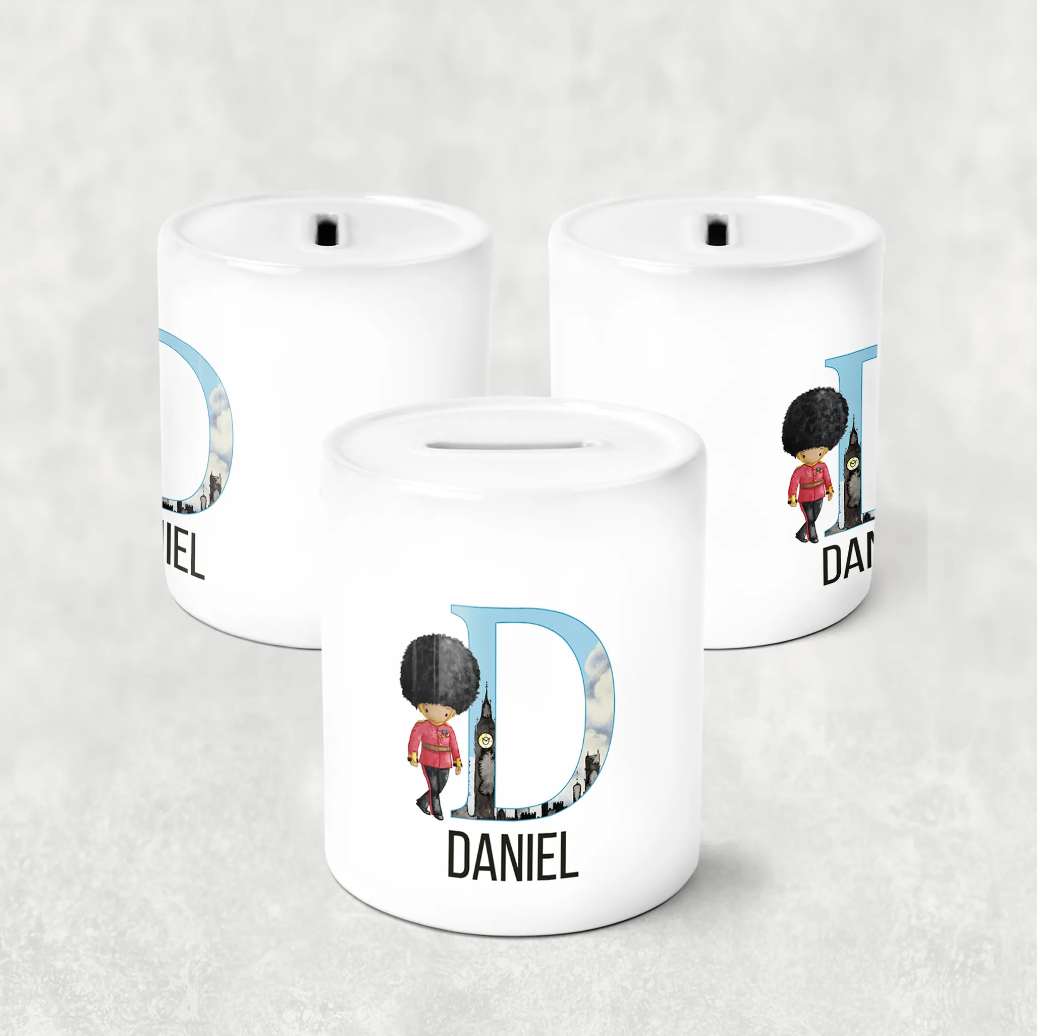 Beefeater Soldier Alphabet Personalised Money Saving Pot