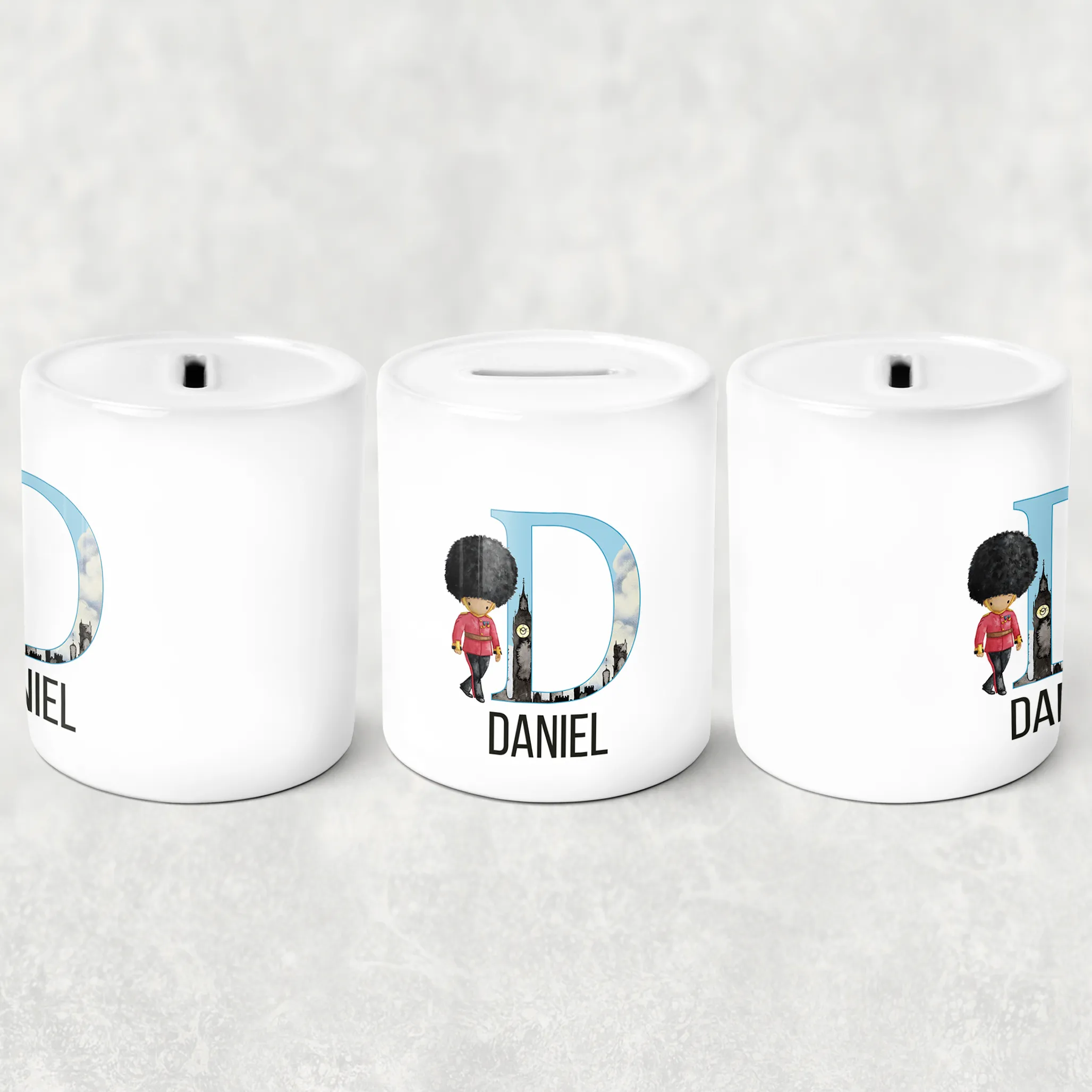 Beefeater Soldier Alphabet Personalised Money Saving Pot