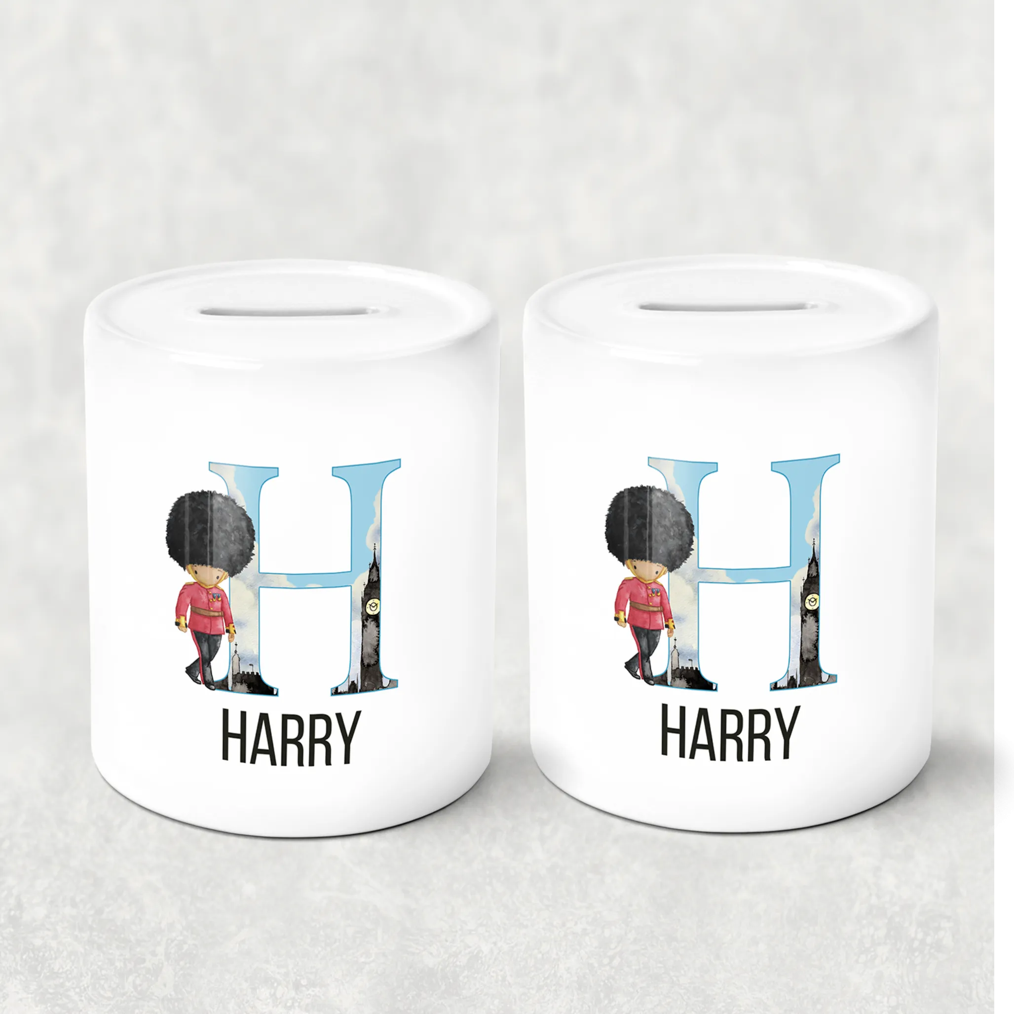 Beefeater Soldier Alphabet Personalised Money Saving Pot