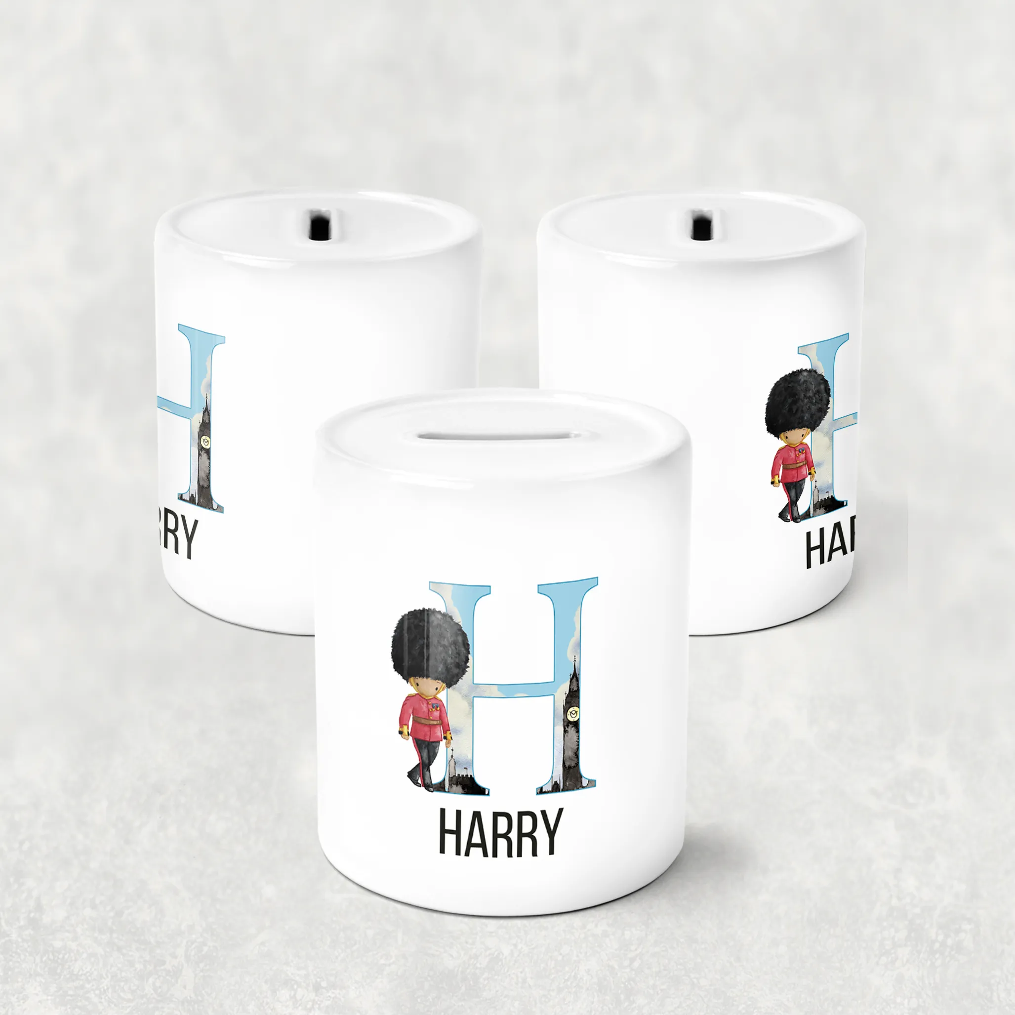 Beefeater Soldier Alphabet Personalised Money Saving Pot