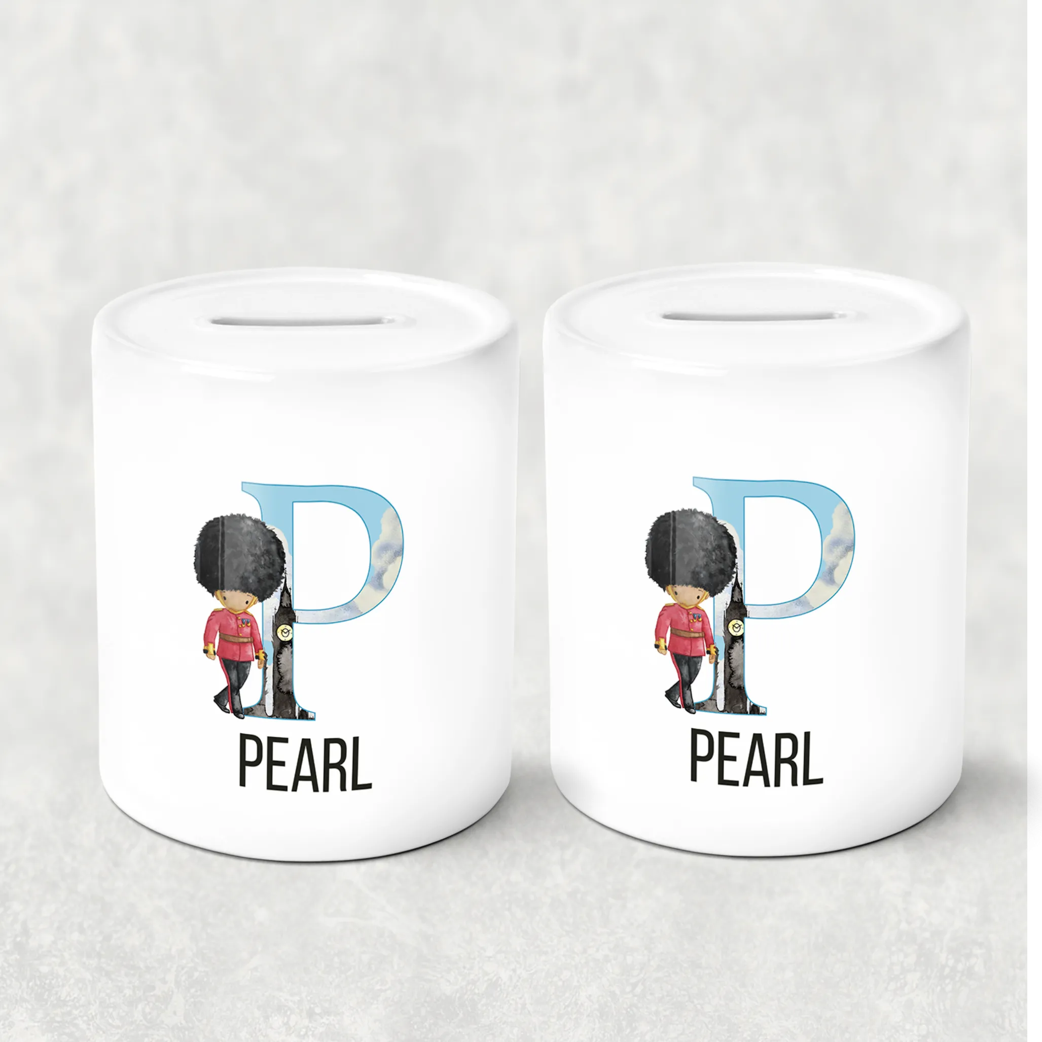 Beefeater Soldier Alphabet Personalised Money Saving Pot
