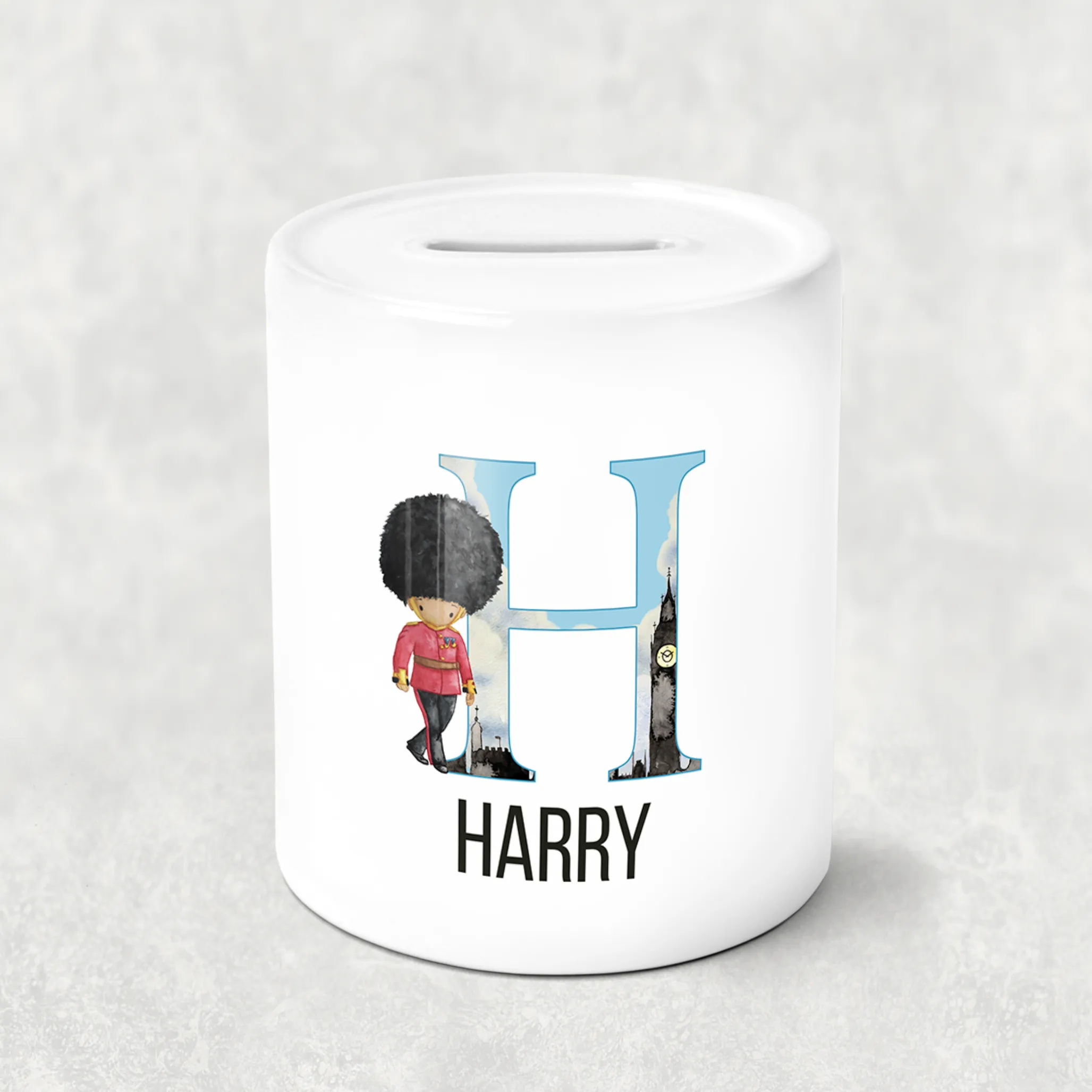 Beefeater Soldier Alphabet Personalised Money Saving Pot