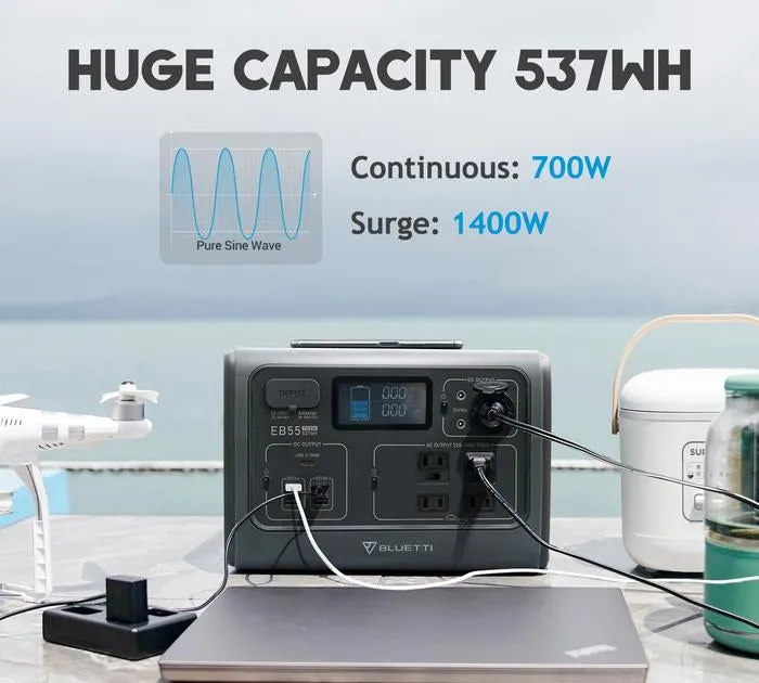 BLUETTI EB55   1*PV120 | 700 Watt Generator