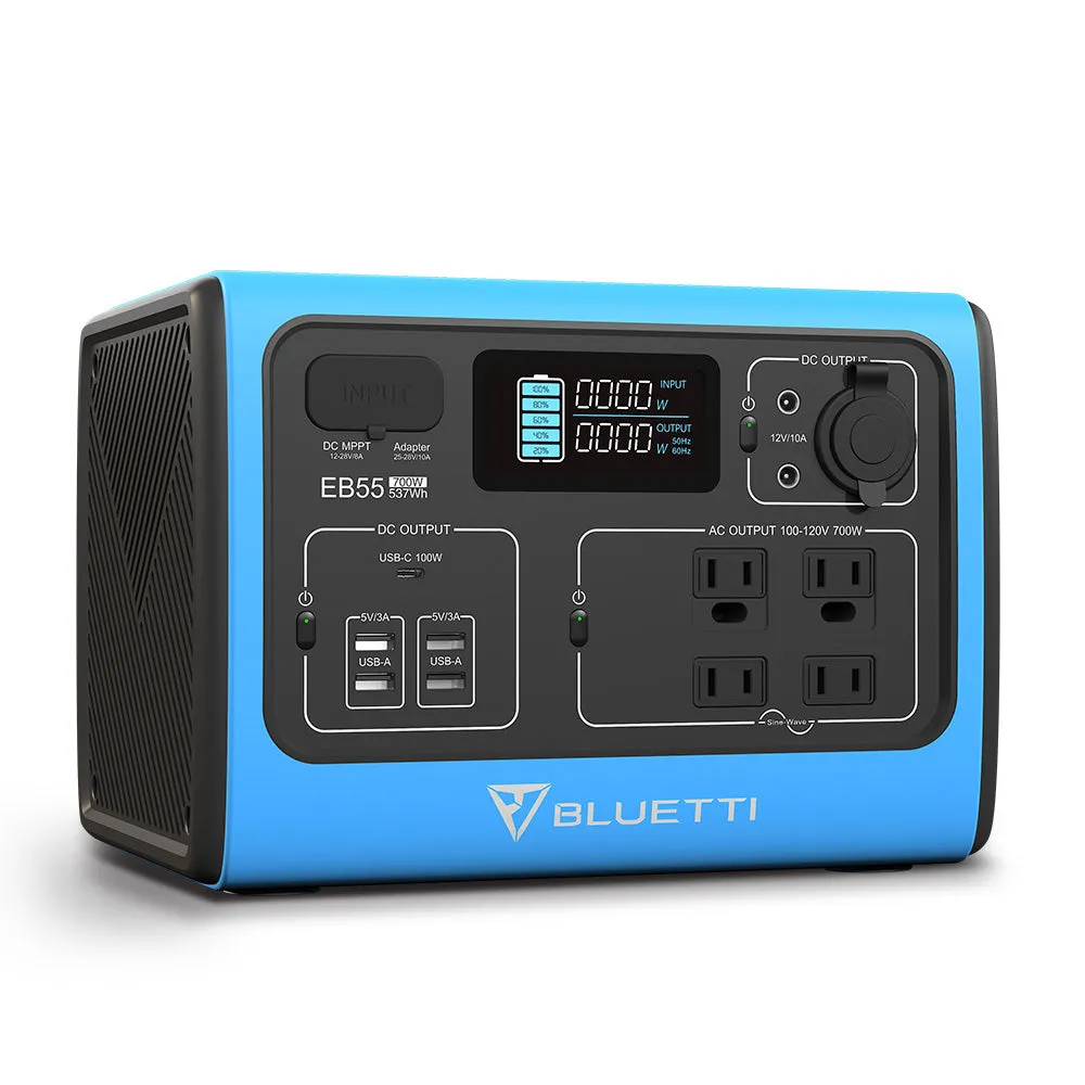 BLUETTI EB55 Portable Power Station | 700W 537Wh