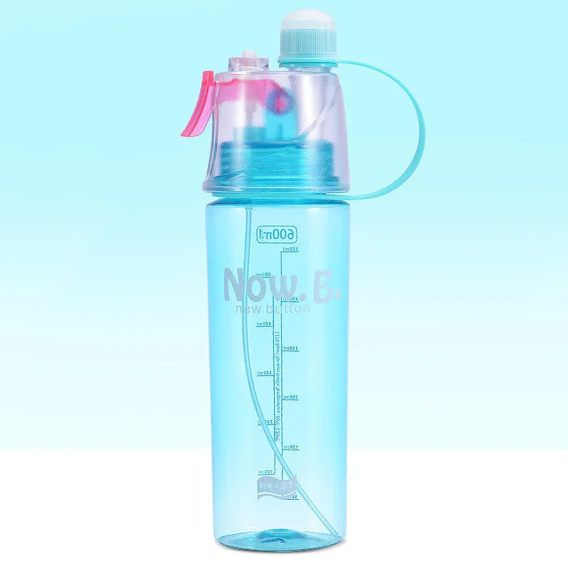 Bottles With Time To Drink Portable Outdoor Sports Mist Spray Cup Natural water