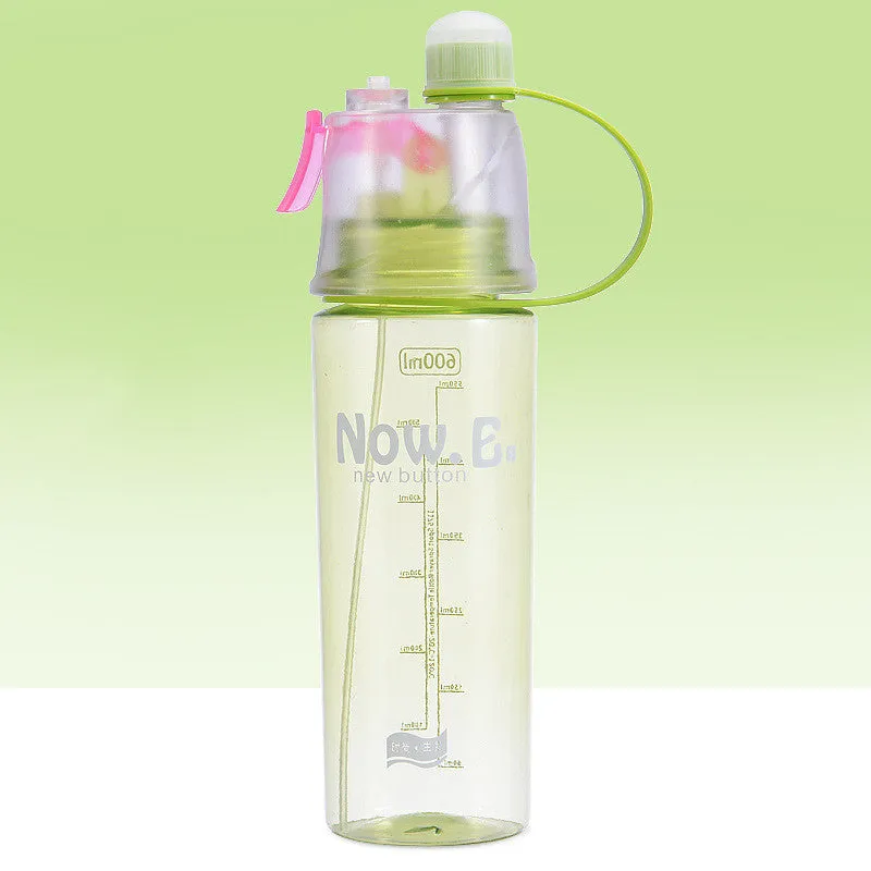 Bottles With Time To Drink Portable Outdoor Sports Mist Spray Cup Natural water