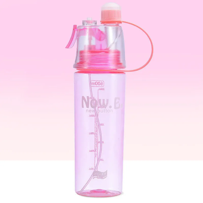 Bottles With Time To Drink Portable Outdoor Sports Mist Spray Cup Natural water