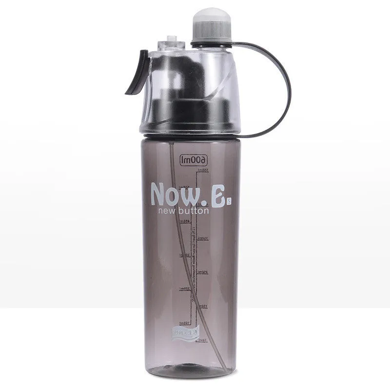 Bottles With Time To Drink Portable Outdoor Sports Mist Spray Cup Natural water