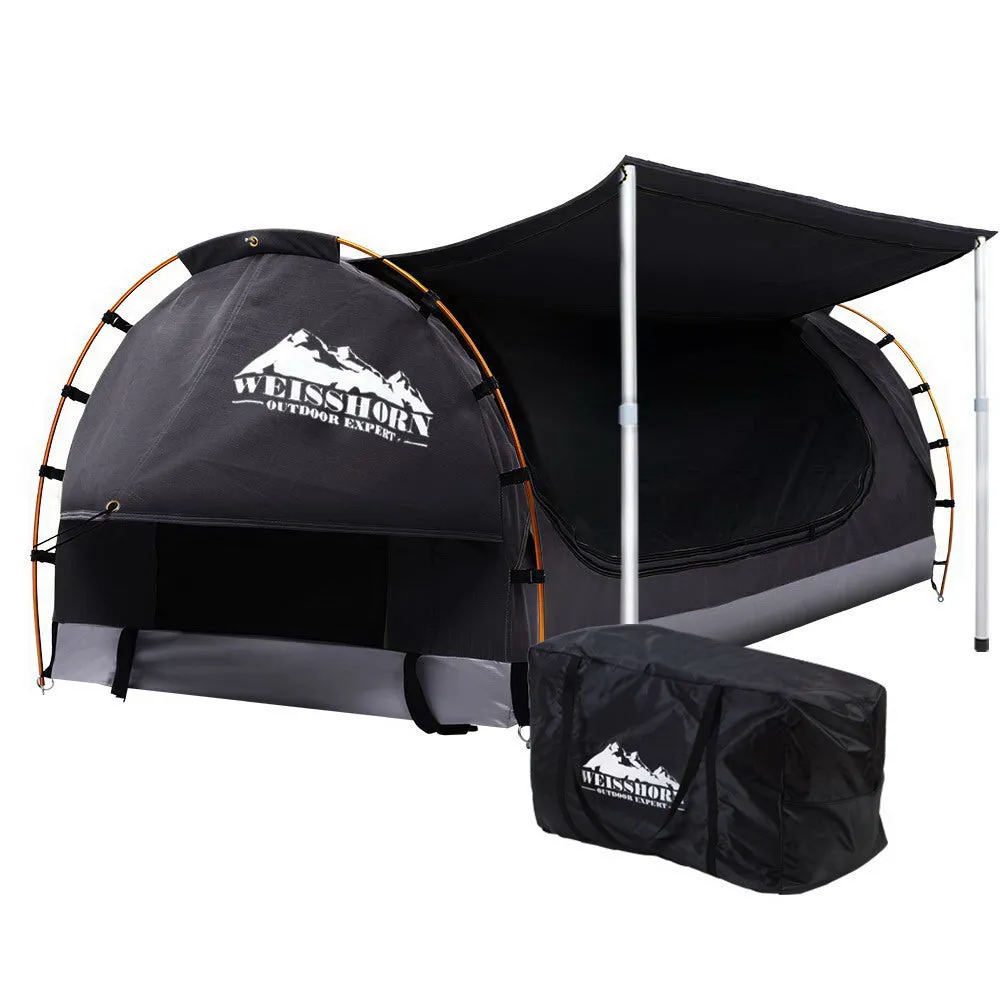 Double Swag Canvas Tent w/ Mattress, Poles - Weisshorn
