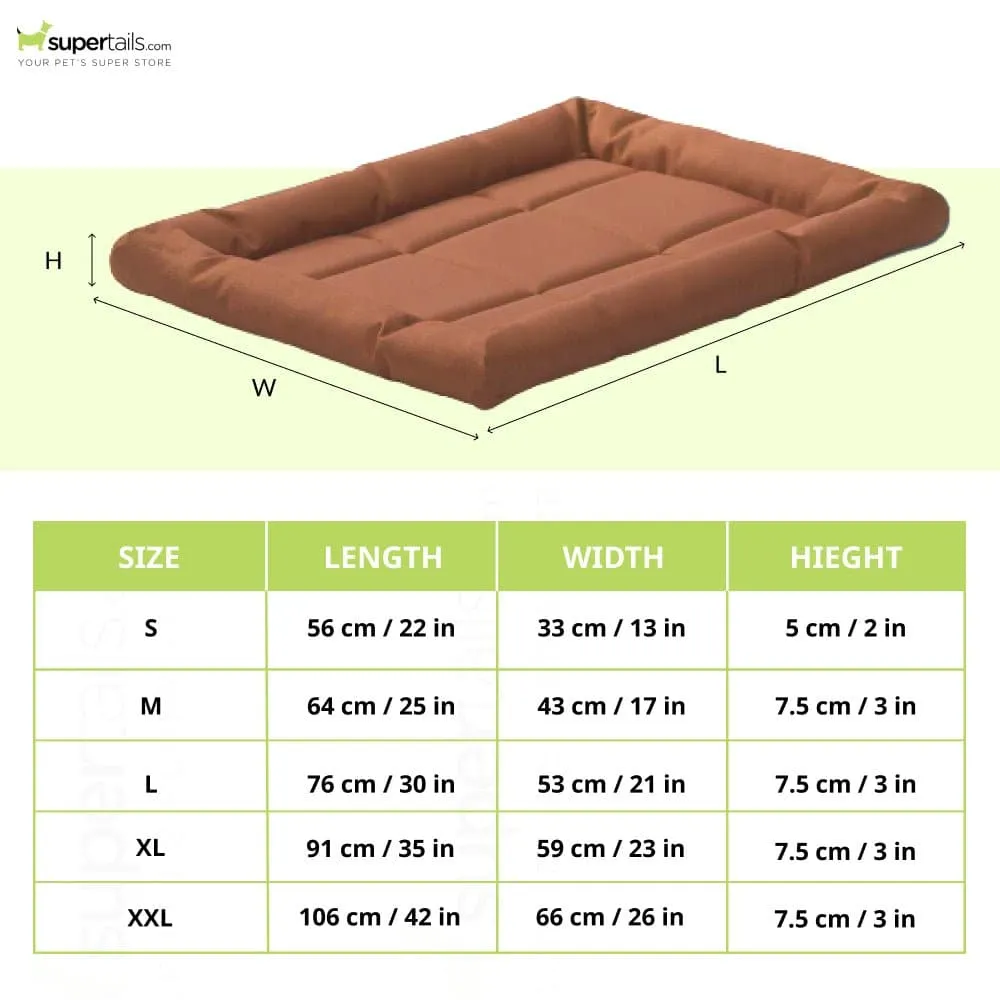 Fluffy's Kozi Pet Rectangular Shaped Bed for Dogs and Cats (Brown)