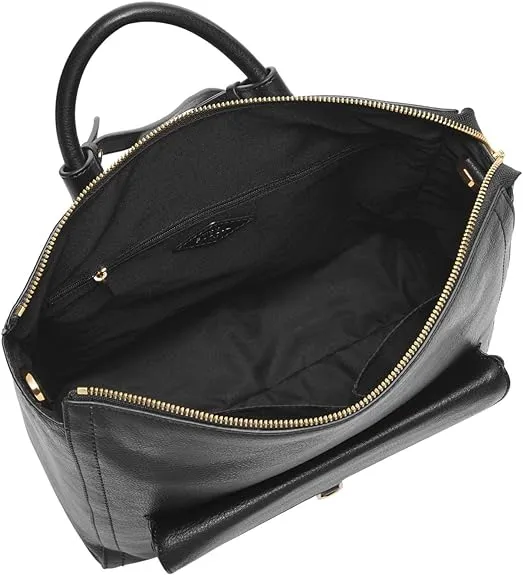 Fossil Parker Women's Leather Convertible Backpack, Women's Wallet Bag, Black