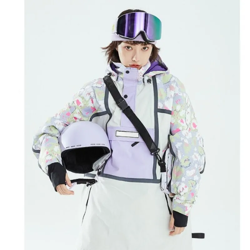 Hooded Thickened Warm And Waterproof Ski Jacket