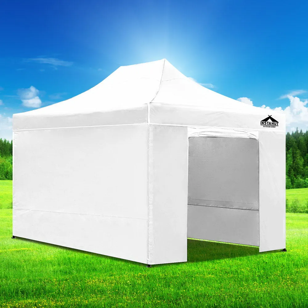 Instahut Gazebo Pop Up Marquee 3x4.5m Folding Wedding Tent Gazebos Shade White
