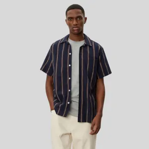 Lawson Stripe Shirt (Dark Navy   Light Camel)