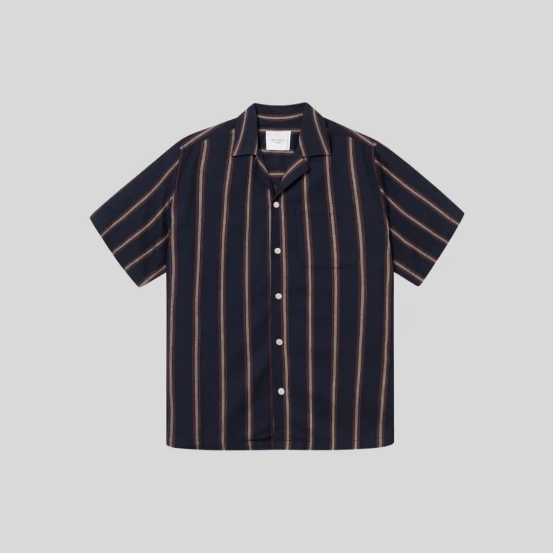 Lawson Stripe Shirt (Dark Navy   Light Camel)