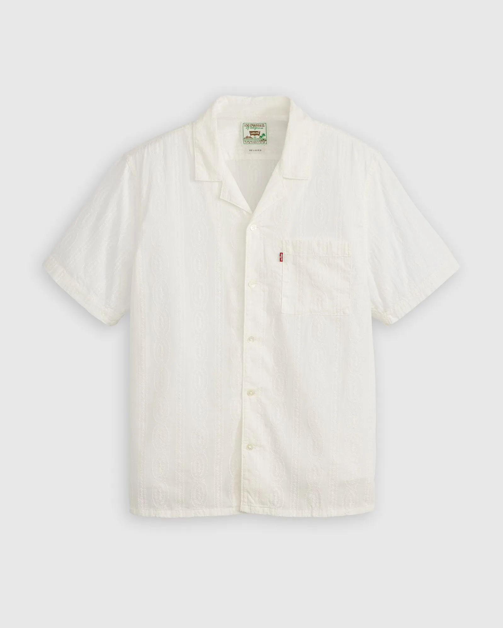 Levi's® Sunset Camp Shirt - Ember Detail Stripe / Bright White