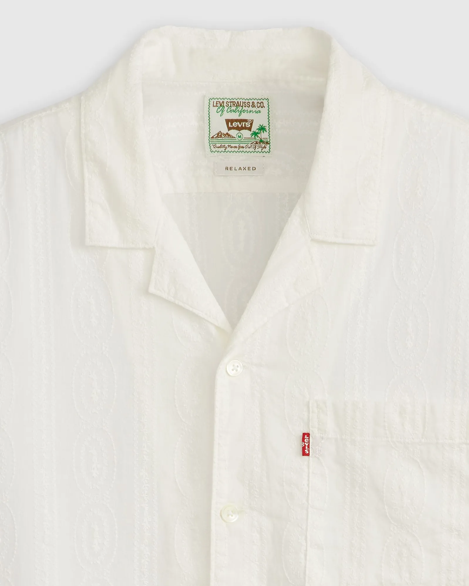 Levi's® Sunset Camp Shirt - Ember Detail Stripe / Bright White