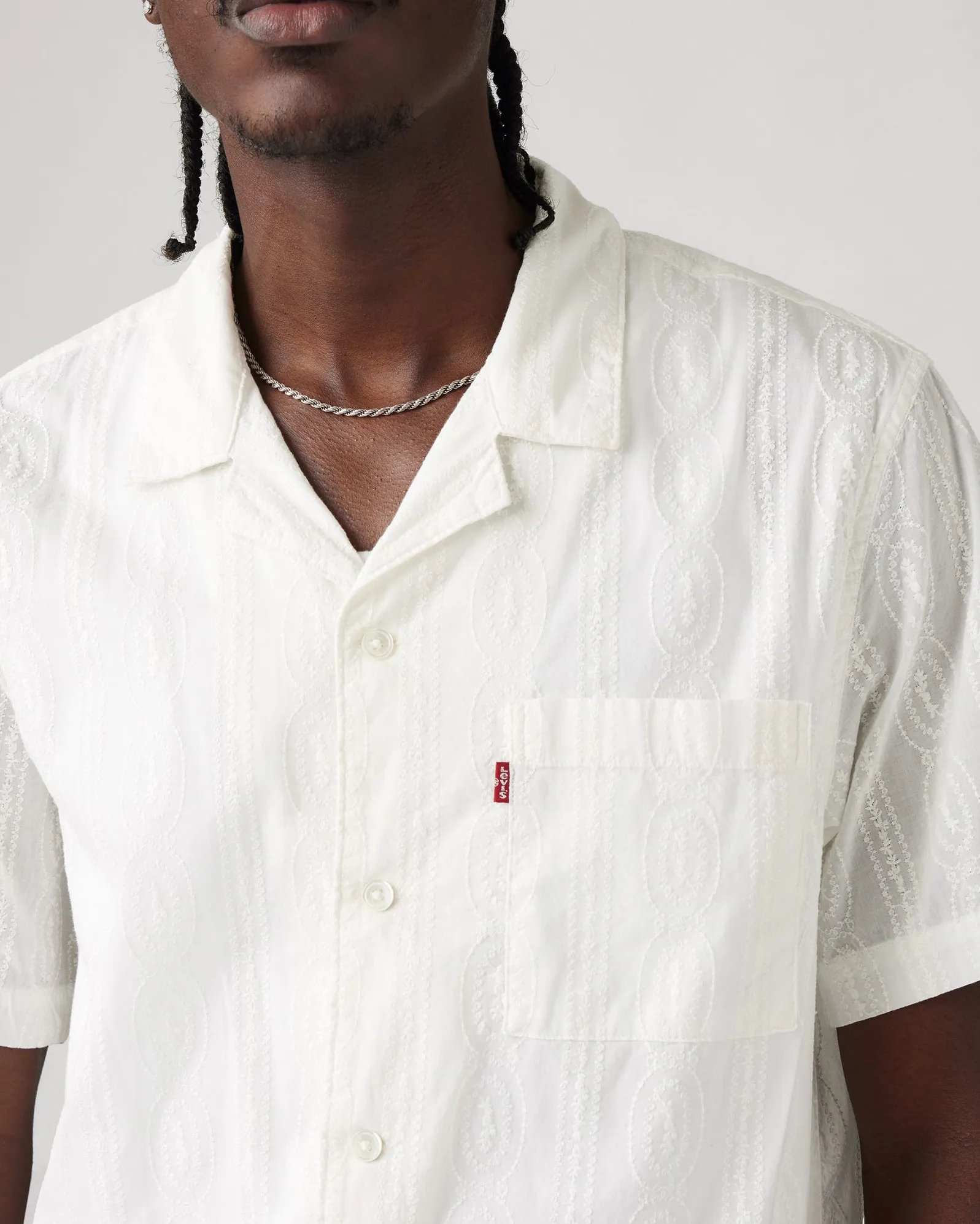 Levi's® Sunset Camp Shirt - Ember Detail Stripe / Bright White