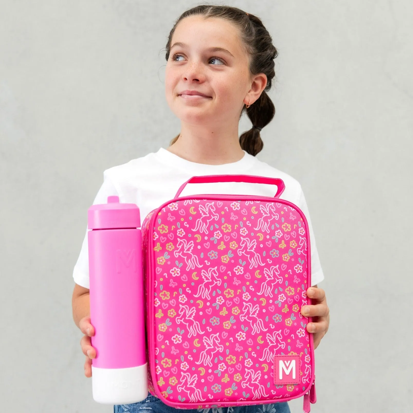 MontiiCo Large Insulated Lunch Bag - Unicorn Magic PINK