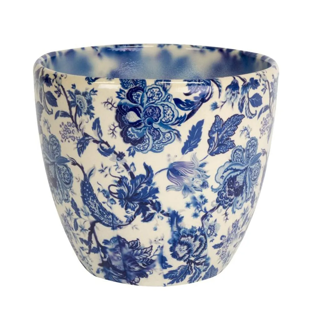 Monza Vintage Blue Indoor Ceramic 17.5cm Pot