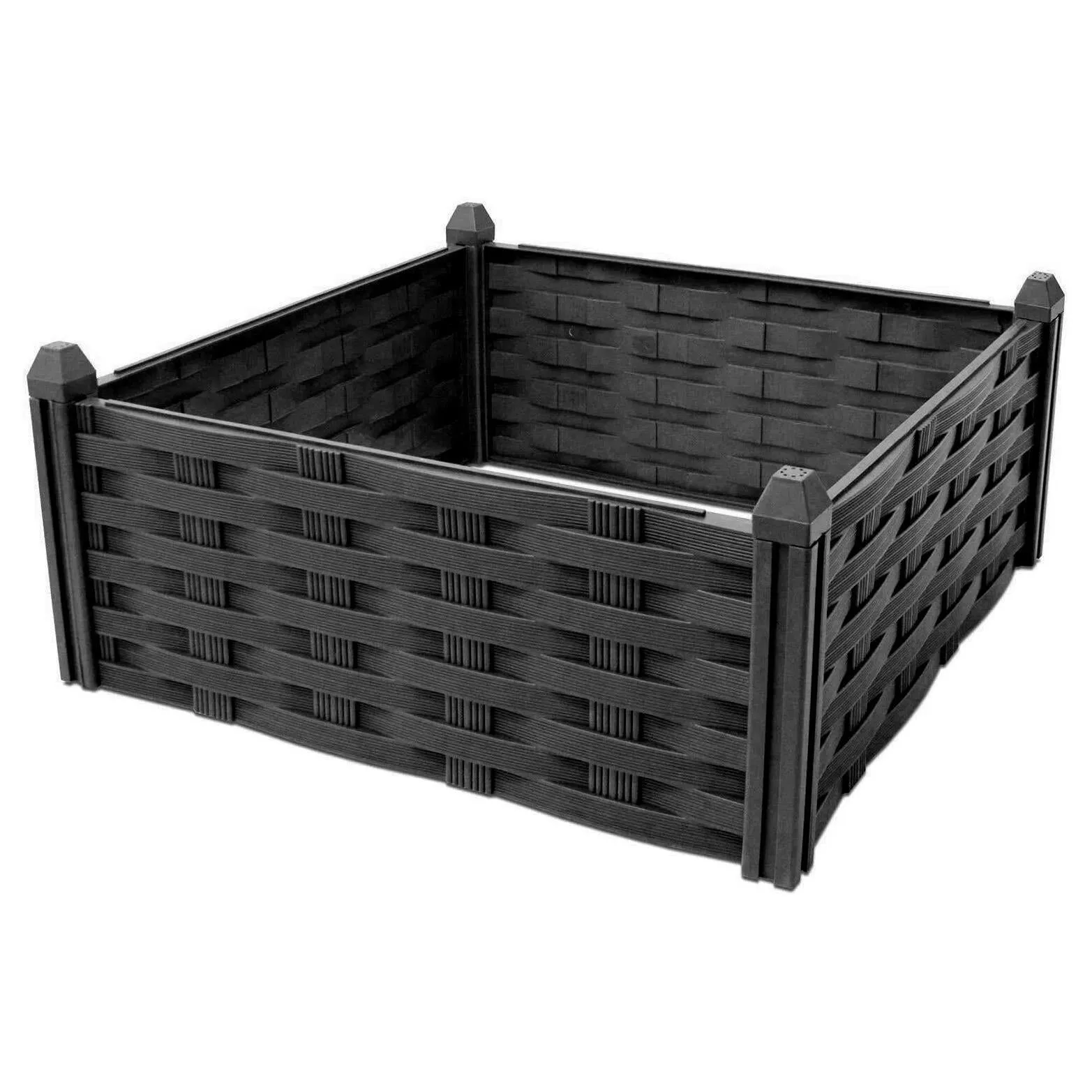 Rattan Effect 4 Piece Garden Bed