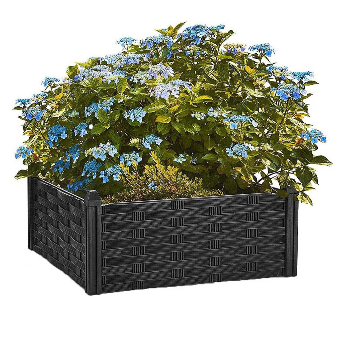 Rattan Effect 4 Piece Garden Bed