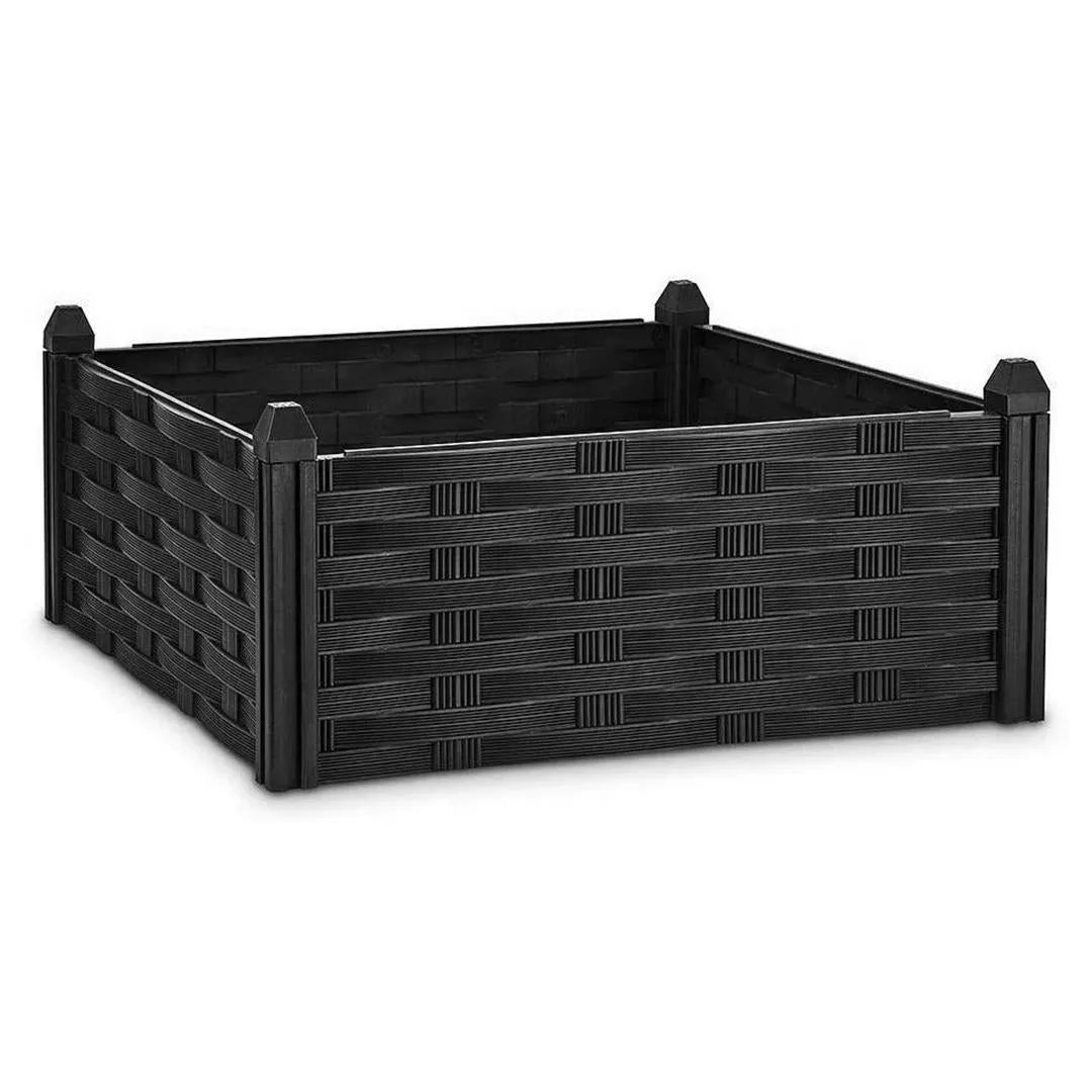 Rattan Effect 4 Piece Garden Bed