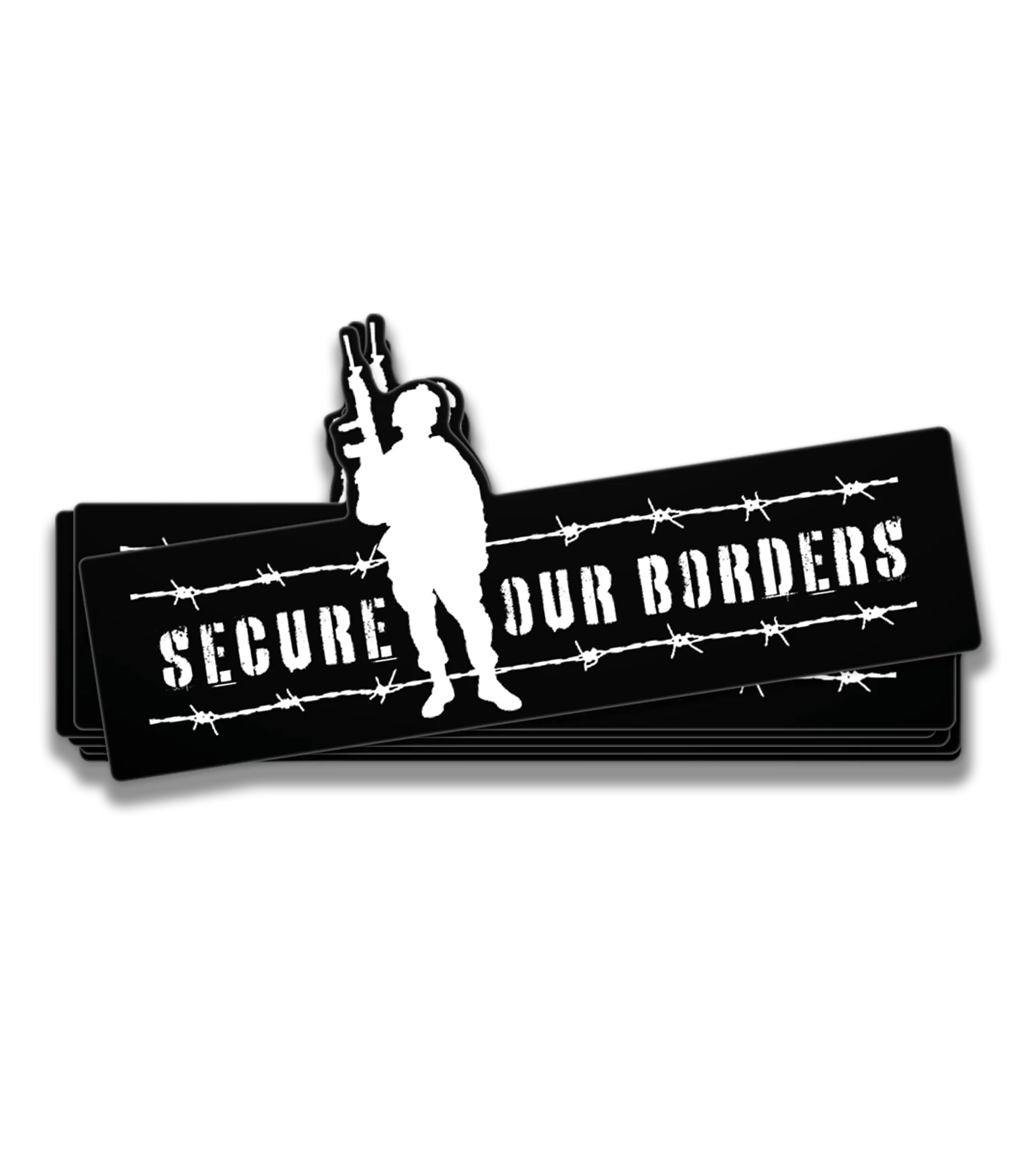 Secure Our Borders Soldier Decal