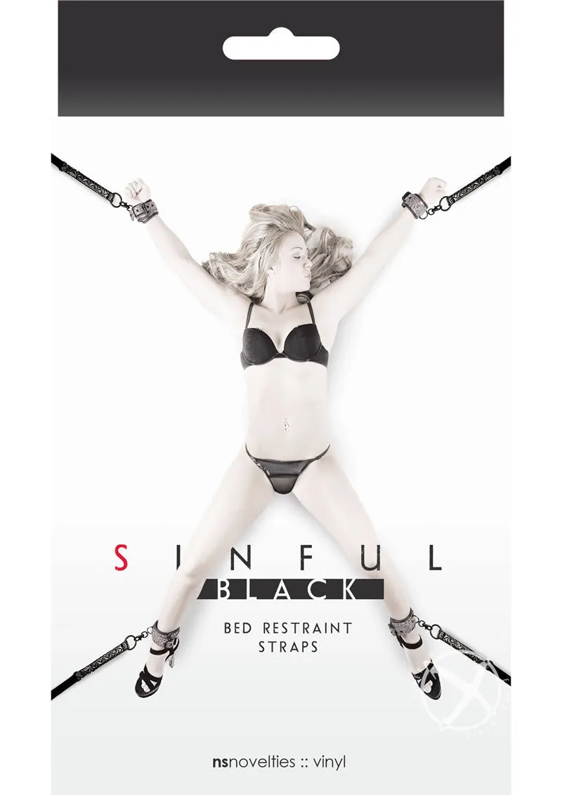 Sinful Vinyl Bed Restraint Straps Kit