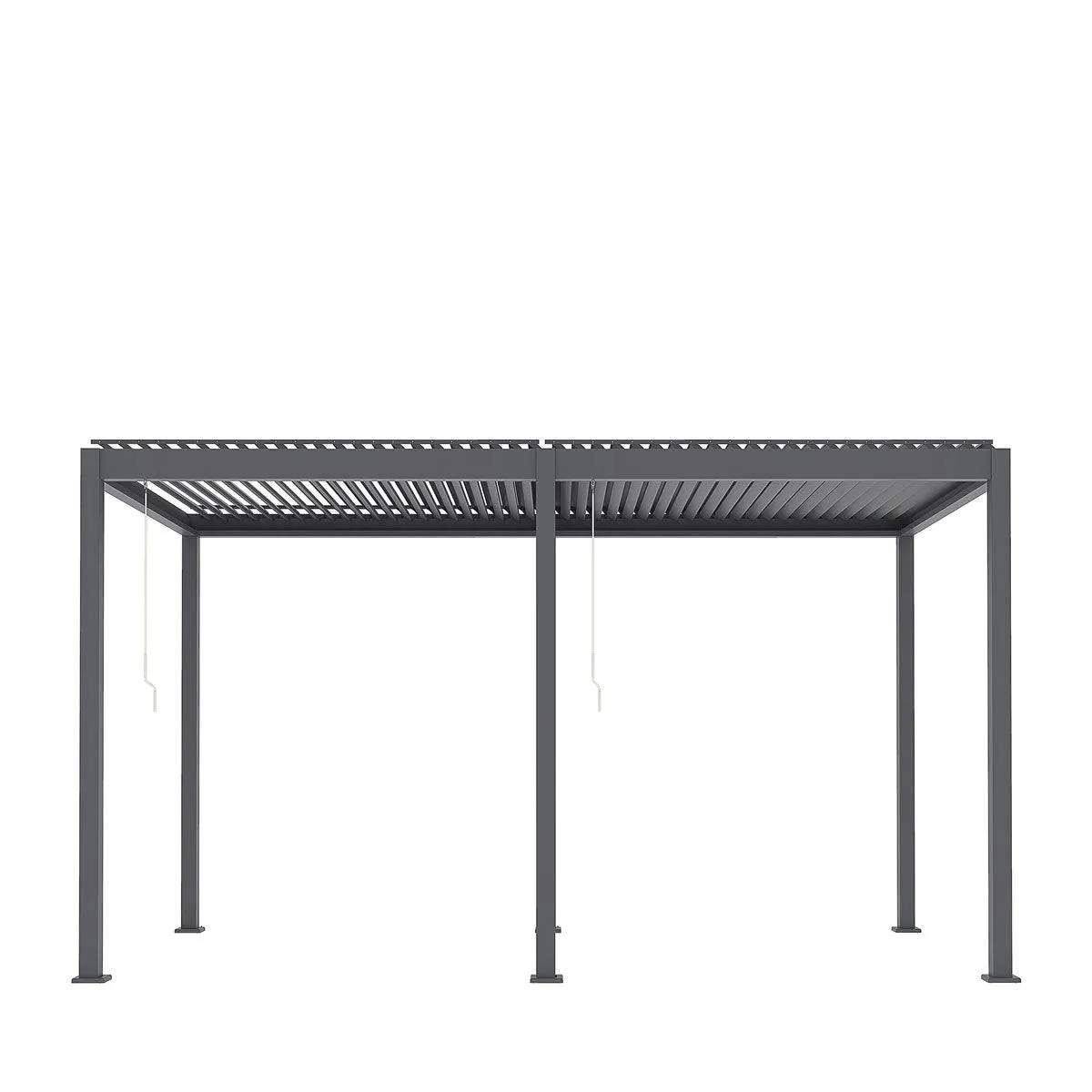 TMG LIVING 10' x 20' Aluminum Louver Slatted Pergola, With Manual Adjustable Louver Blades, TMG-LPG20