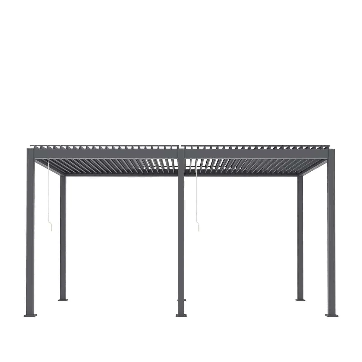 TMG LIVING 10' x 20' Aluminum Louver Slatted Pergola, With Manual Adjustable Louver Blades, TMG-LPG20