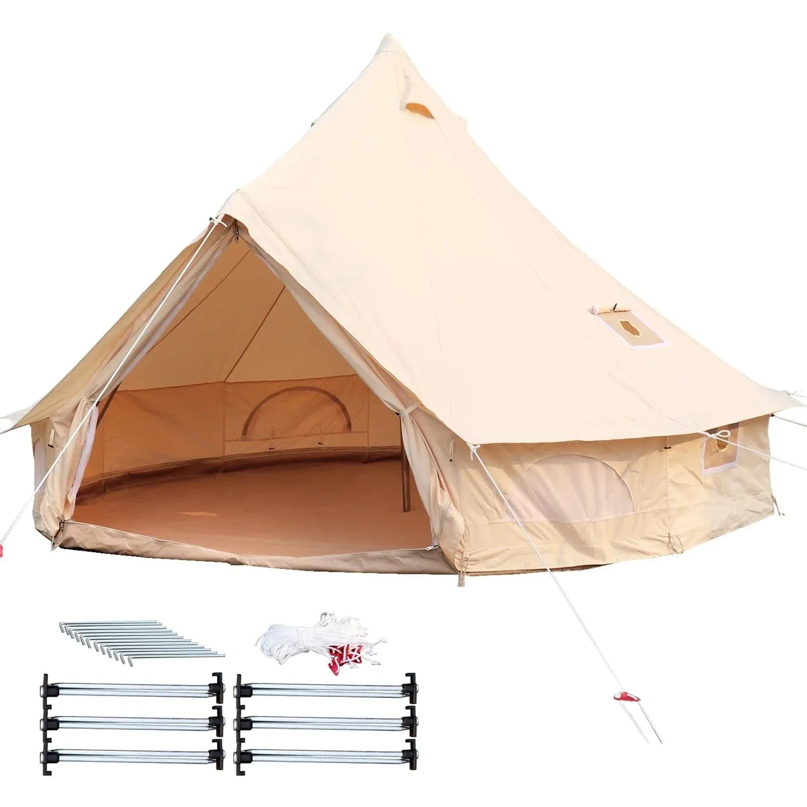 VEVOR Ultimate 4-Season Canvas Bell Pop Up Tent