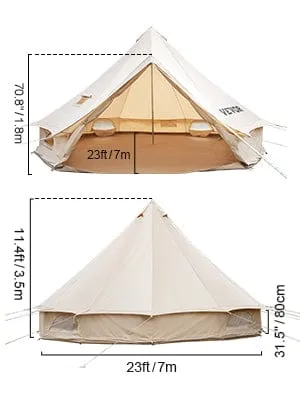 VEVOR Ultimate 4-Season Canvas Bell Pop Up Tent