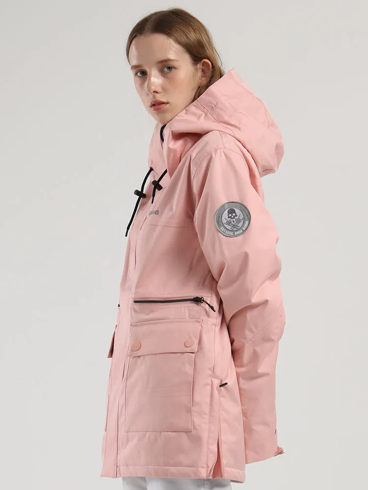 Women's Winter New Unisex Pink Ski Suit Single And Double Board Waterproof Wear-Resistant Warm Ski Suit