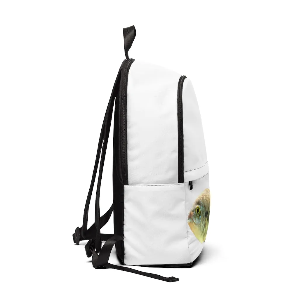 Yellow and Black Fish Unisex Fabric Backpack